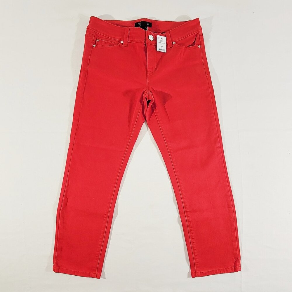 NWT White House Black Market Womens 2 (Actual 29" x 24") Blanc Slim Crop Jeans